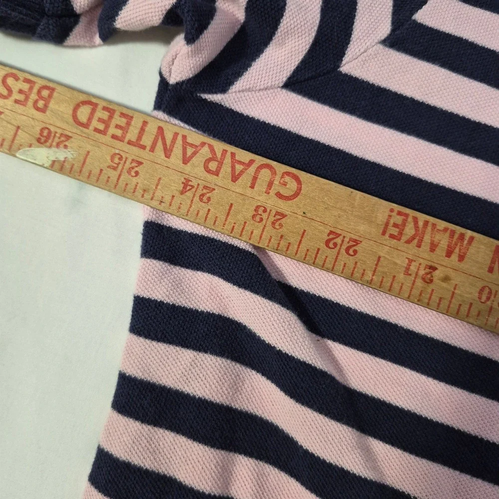 Polo Ralph Lauren Polo Shirt Mens XL Pink Navy Striped Cotton Pique Preppy Pony